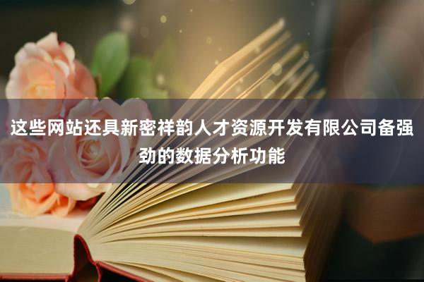 这些网站还具新密祥韵人才资源开发有限公司备强劲的数据分析功能
